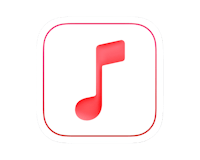a music note icon on a black background